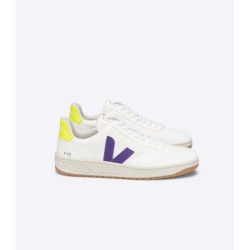 Veja V-12 B-MESH Women's Shoes White/Purple | NZ 581RVD